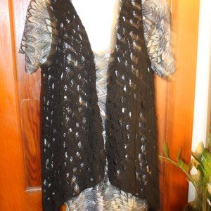 Black Crochet vest